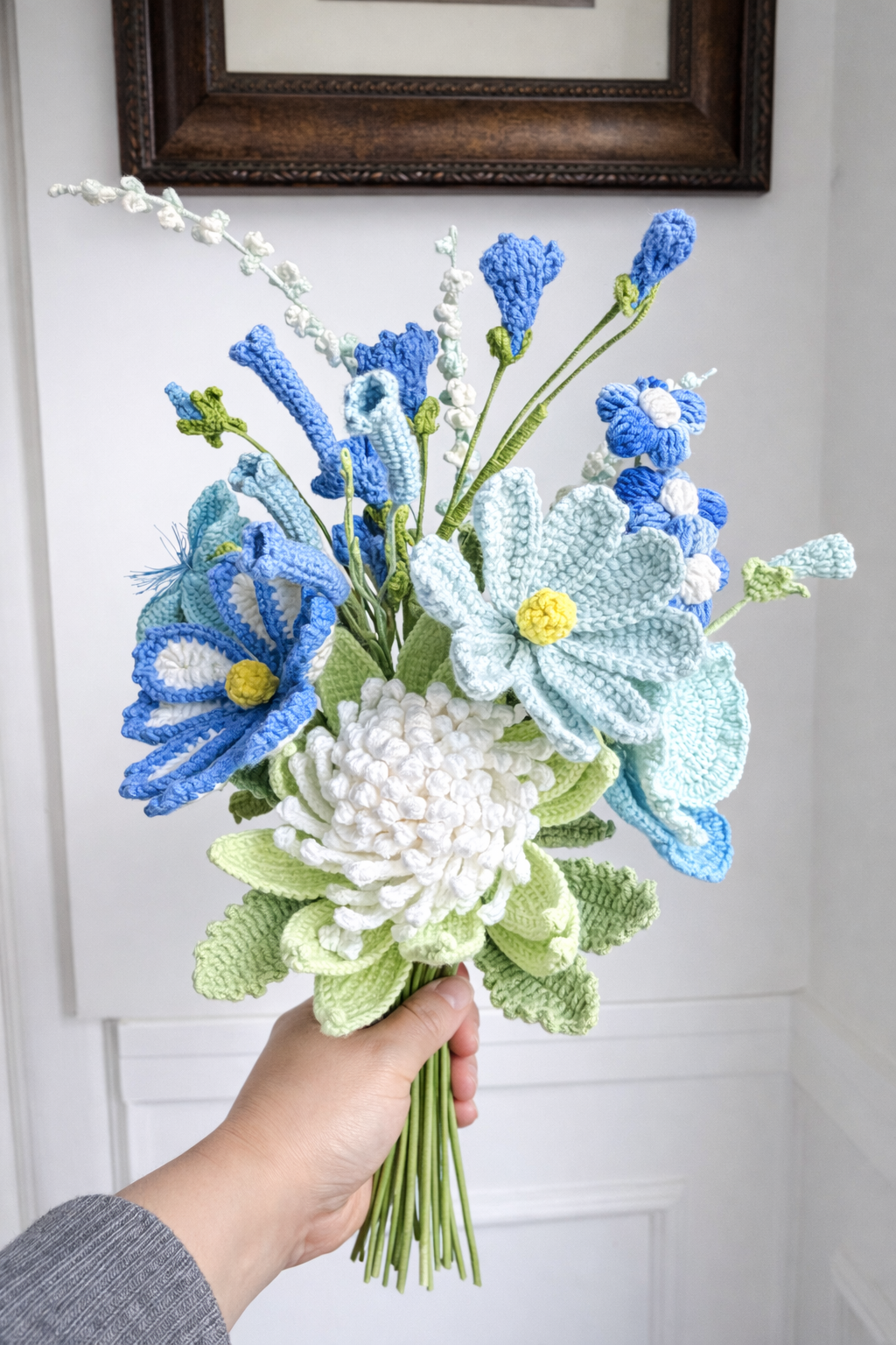 Premade Big Crochet Bouquet - King Protea