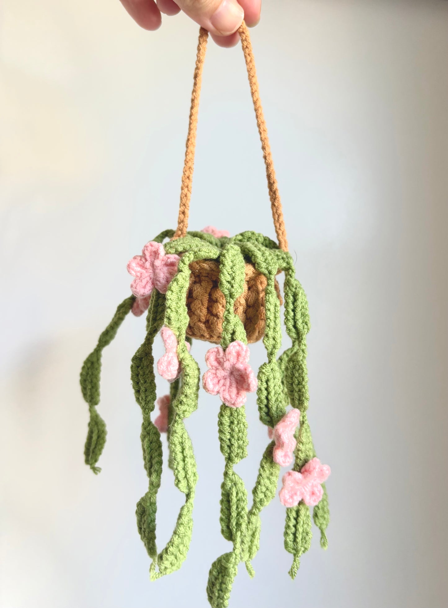 Handmade crochet hanging plants
