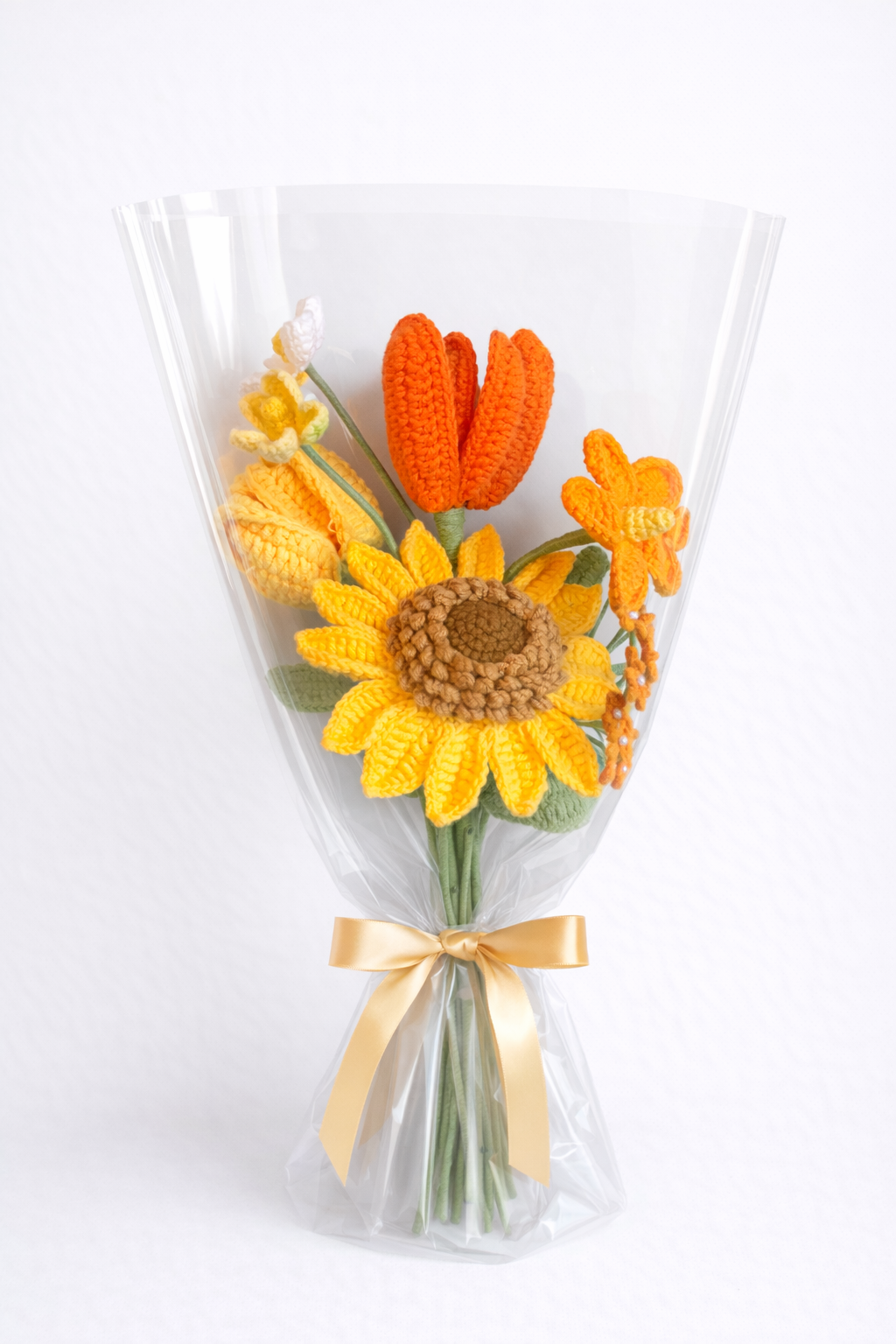 Artist Designed Crochet Bouquet – Value Edition | Unique Colorways, Minimal Wrap, 2 Styles