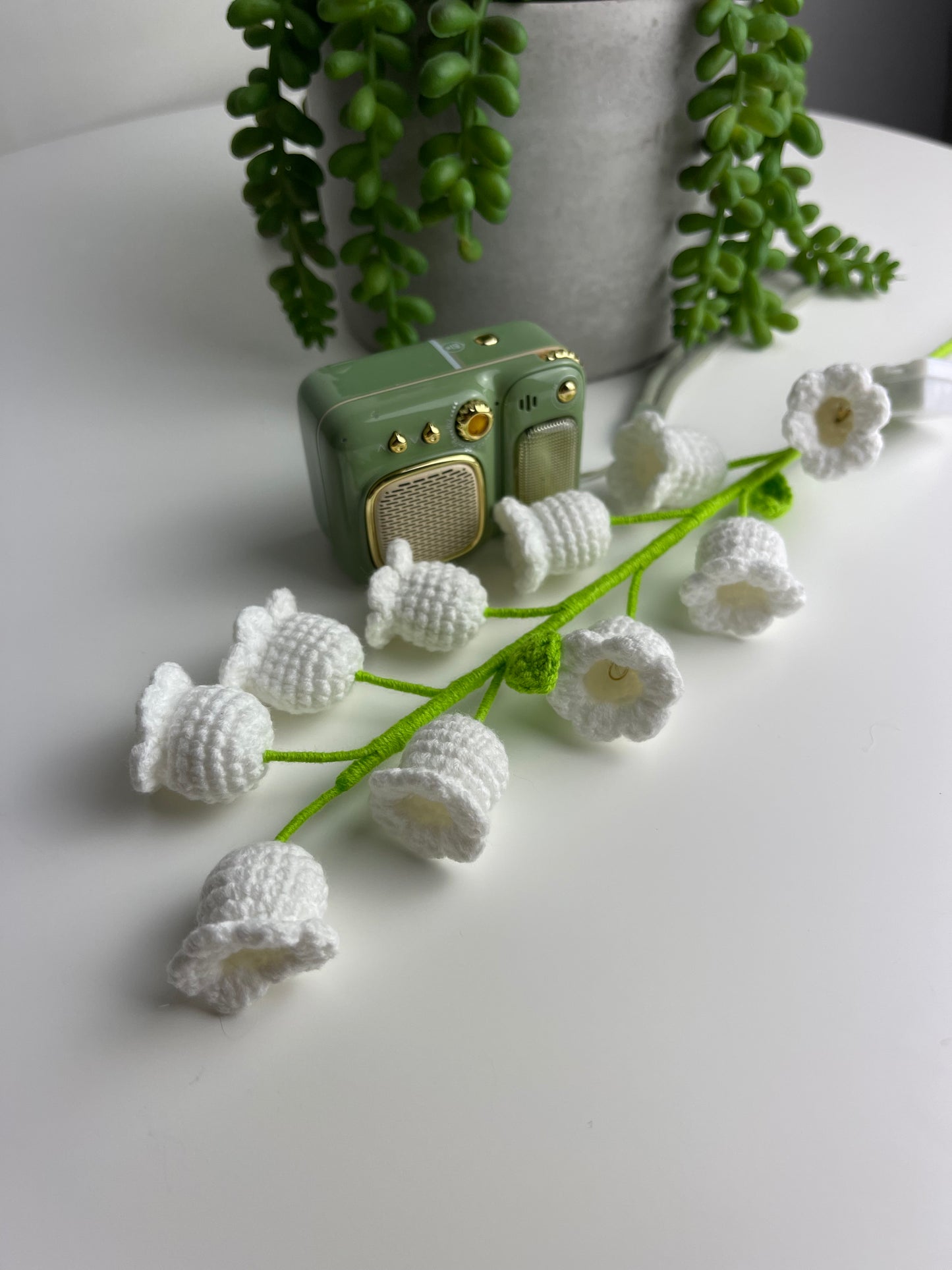 Crochet Lily of the Valley Lamp