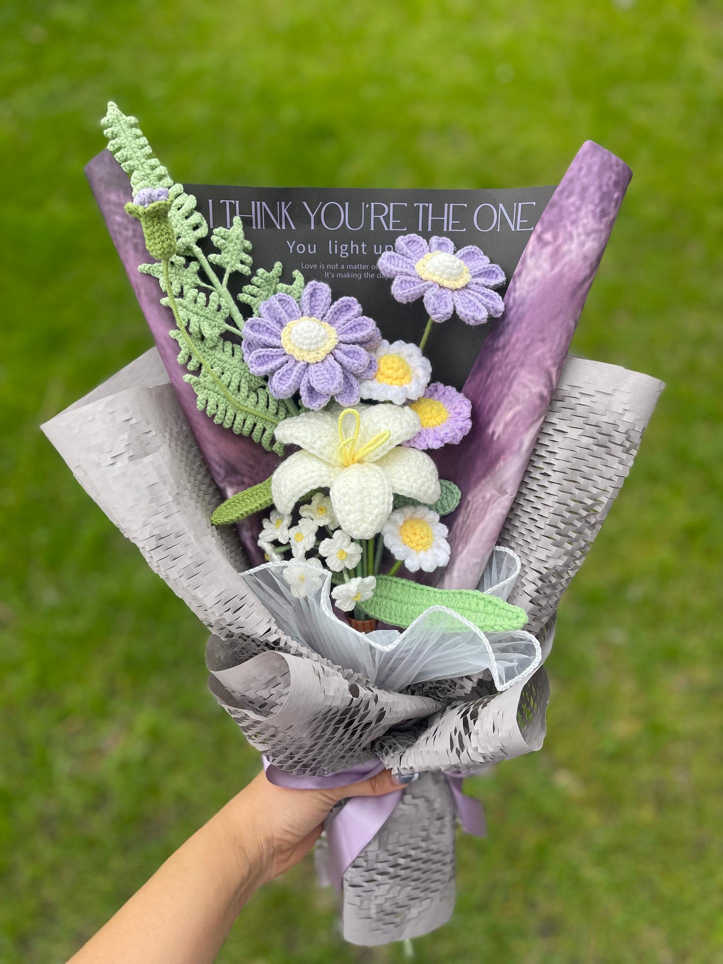 Premade Crochet Purple Bouquet Collection