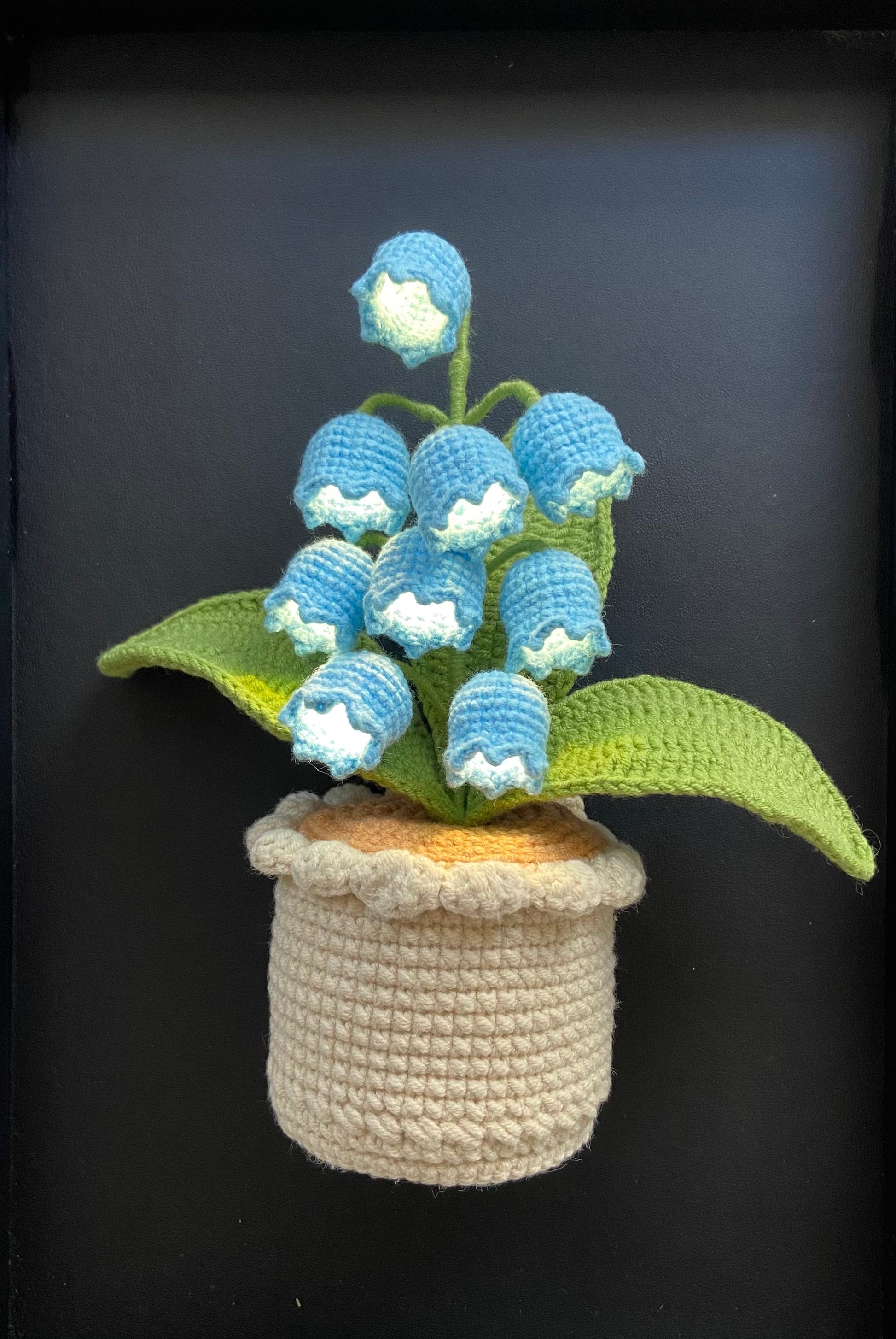 crochet lily of the valley flower Handmade crochet potted lily in the valley Lamp plant – BlissYarnGarden