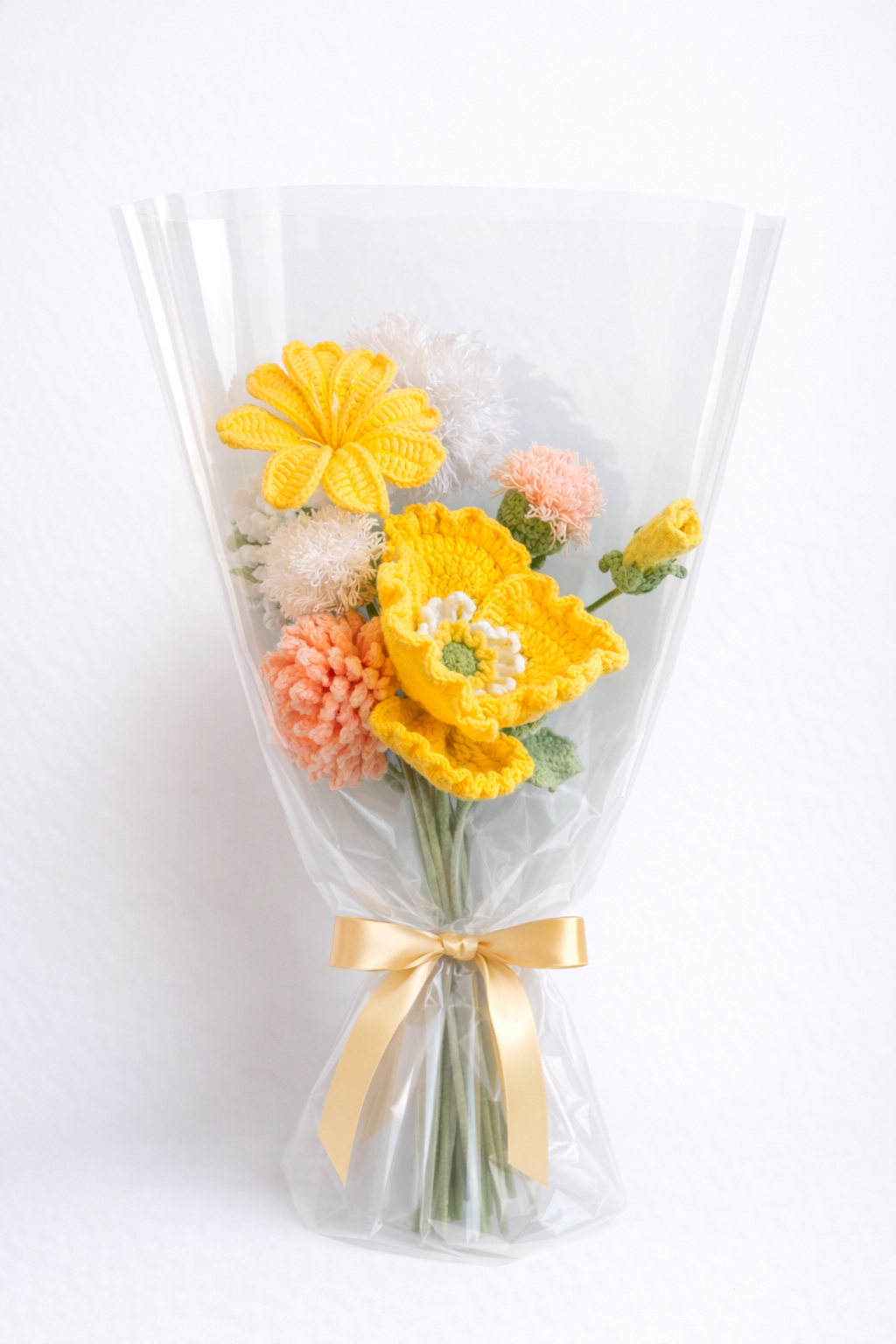 Artist Designed Crochet Bouquet – Value Edition | Unique Colorways, Minimal Wrap, 2 Styles