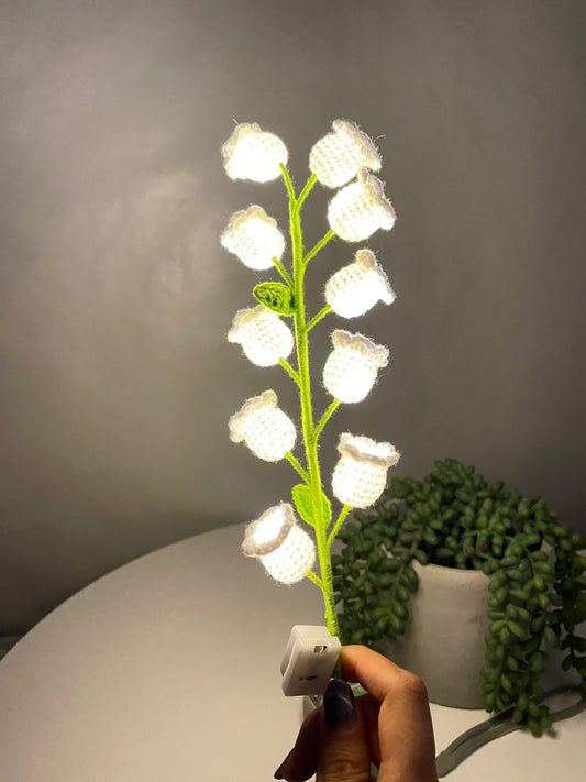 Crochet Lily of the Valley Lamp