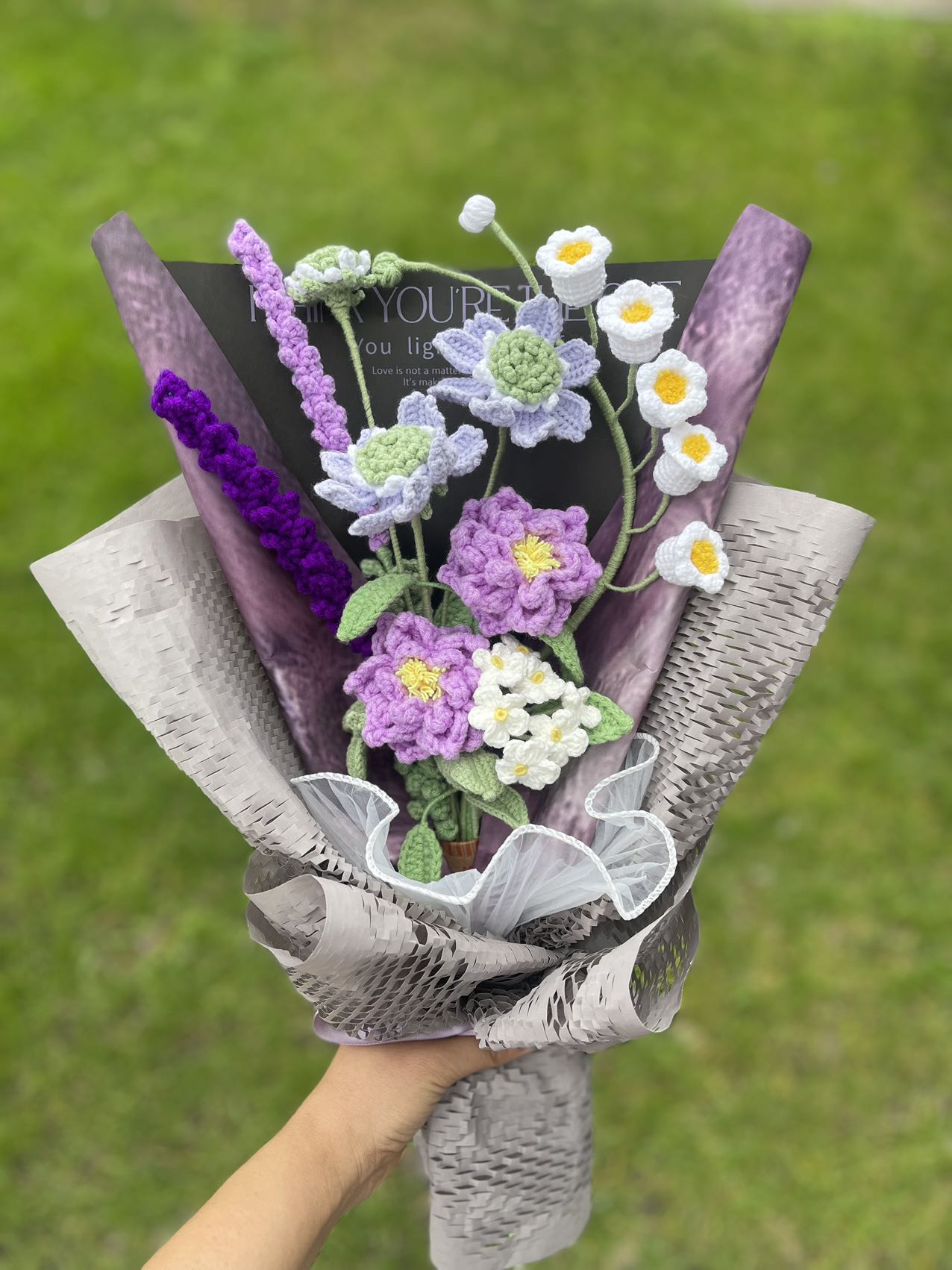 Premade Crochet Purple Bouquet Collection